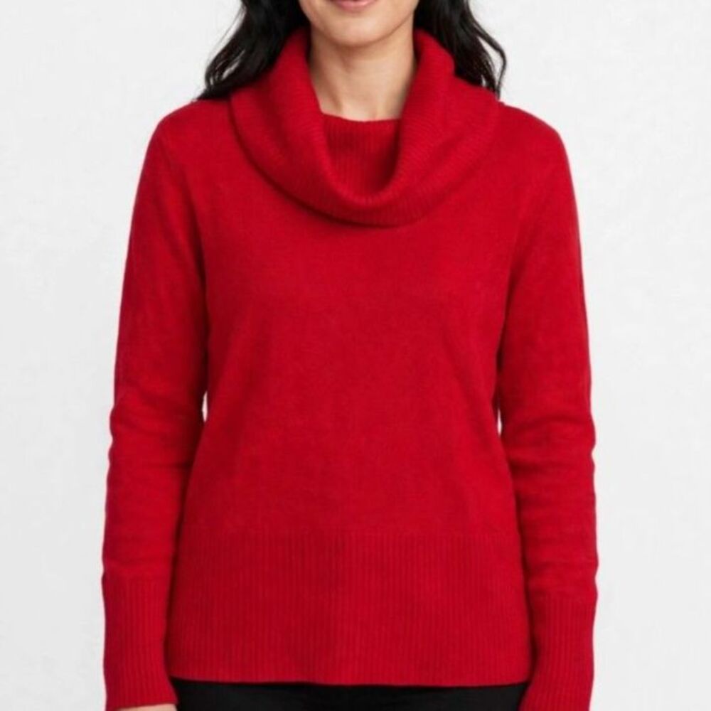 Apt 9 100% Pure Cashmere Cowl Neck Sweater Red Womens Large
